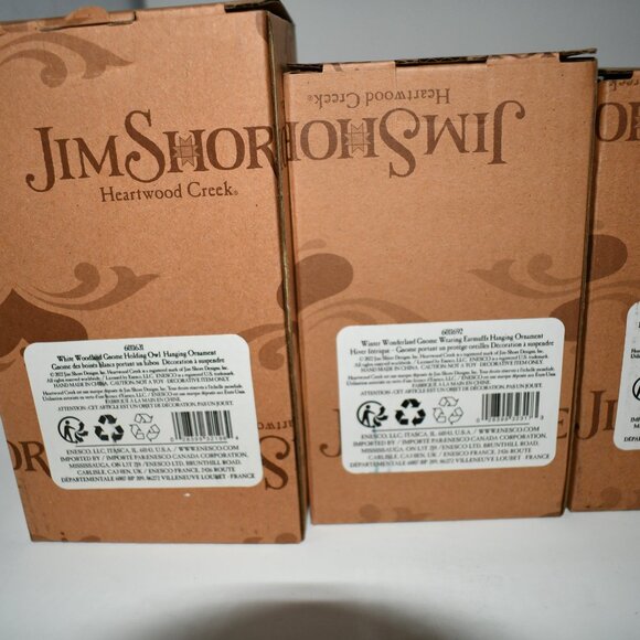Enesco Jim Shore Set of 6 Ornaments NWT Details: Nordic Noel Gnome Flap Hat Orna - Picture 5 of 7